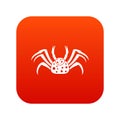 Live crab icon digital red Royalty Free Stock Photo