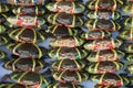 Live crabs ready to be cooked in a market Royalty Free Stock Photo