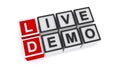 Live demo word block on white