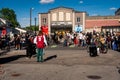 Sharing black lives matter stories in the streets at the minneapolis riots for george floyd