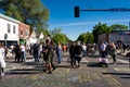 Protestors at the minneapolis riots for george floyd