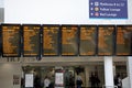 Live departures board, Birmingham New Street. Royalty Free Stock Photo