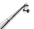 Live event video camera on crane over white Royalty Free Stock Photo