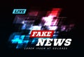 Live Fake News Can be used as design for television news or Internet media. Vector Royalty Free Stock Photo