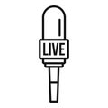 Live fake news icon, outline style