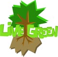 Live green concept tree image