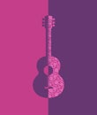 Live guitar music festival flat style bold color design element Royalty Free Stock Photo