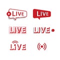 red graphic live icon Royalty Free Stock Photo