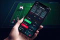 Live inplay betting app Royalty Free Stock Photo
