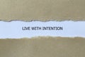 live with intention on white paper