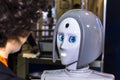 Live and interesting communication between a person and a robot.