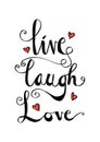 Live, laugh, love card.