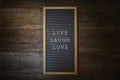 Live Laugh Love Sign - Horizontal Royalty Free Stock Photo