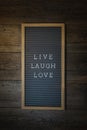 Live Laugh Love Sign - Vertical Royalty Free Stock Photo