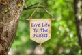 Live life to the fullest on Paper Scroll Royalty Free Stock Photo