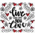 Live the life you love brush lettering