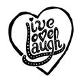 Live Love Laugh vector illustration