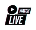 Live match logo. Glitch icon. stock illustration.