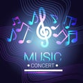 Live Music Concert Banner Colorful Style Modern Musical Poster