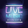 Live Music Concert Banner Colorful Style Modern Musical Poster