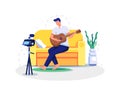 Live music content creator illustration