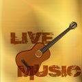 Live music guitar gold