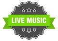 live music label. live music isolated seal. sticker. sign Royalty Free Stock Photo