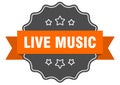 live music label. live music isolated seal. sticker. sign Royalty Free Stock Photo