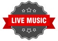 live music label. live music isolated seal. sticker. sign Royalty Free Stock Photo