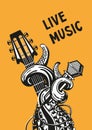 Live music poster Royalty Free Stock Photo