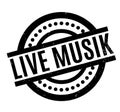 Live Musik rubber stamp