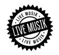 Live Musik rubber stamp