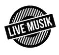 Live Musik rubber stamp