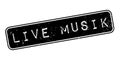 Live Musik rubber stamp