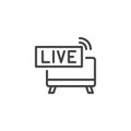 Live news outline icon