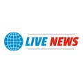 Live news program icon, flat style.