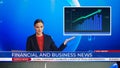 Live News Studio with Professional Anchor doing Financial and Business Report, Showing with a Gest