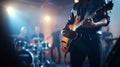 Live Performance: Music Band Rocks the Concert Stage. Generative ai