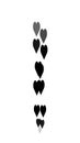 Live reactions of black hearts icons illustration. Easy to use.