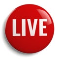 Live Red Round Symbol Isolated