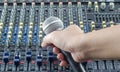 Live Sound Mixers audio and music studio Royalty Free Stock Photo