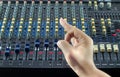 Live Sound Mixers music studio Hand symbol Royalty Free Stock Photo