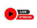 Live stream icon isolated on white background Royalty Free Stock Photo