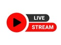 Live stream icon isolated on white background Royalty Free Stock Photo