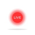 Live stream icon. Online broadcast symbol. Television vector isolated sign. Media live button. Streaming logo. Vector EPS 10