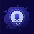 Live stream, online session icon, vector design