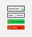 Soccer live icon Royalty Free Stock Photo