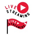Live stream flag shape Royalty Free Stock Photo