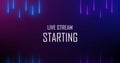 Live Streaming Background Frame - Animated Neon Overlay Template, Gaming Overlay OBS or Streamlabs Studio hi-tech overlay for