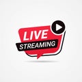 Live Streaming button, badge, logo, emblem label symbol Royalty Free Stock Photo